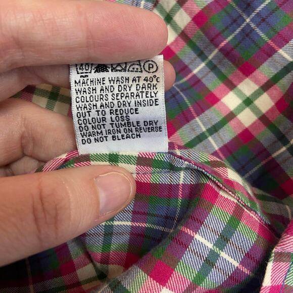 Boden Button Up Long Sleeve Plaid Shirt Women's 16 Casual Outdoor Ranch Country - Picture 6 of 9